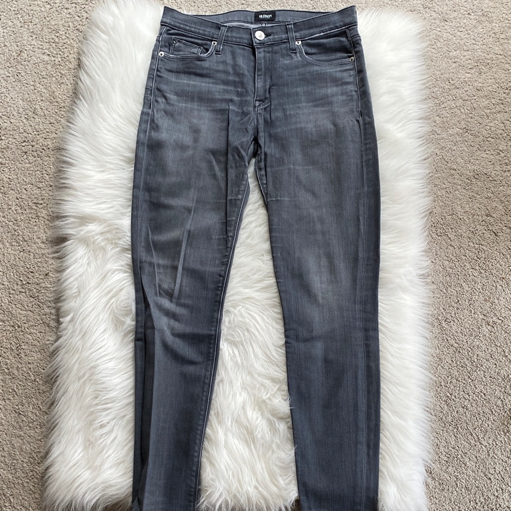 Hudson gray skinny jeans 28